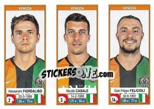 Sticker Alessandro Fiordaliso - Nicolò Casale - Gian Filippo Felicioli - Calciatori 2019-2020 n. 735 - Panini