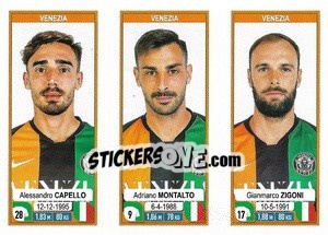 Cromo Alessandro Capello / Adriano Montalto / Gianmarco Zigoni - Calciatori 2019-2020 - Panini