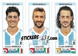 Sticker Leonardo Sernicola / Fabrizio Poli / Krisztián Adorján - Calciatori 2019-2020 n. 743 - Panini