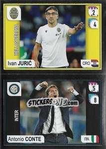 Sticker Juric (Hellas Verona) / Conte (Inter) - Calciatori 2019-2020 n. 750 - Panini