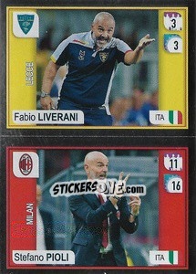 Sticker Liverani (Lecce) / Pioli (Milan) - Calciatori 2019-2020 n. 752 - Panini