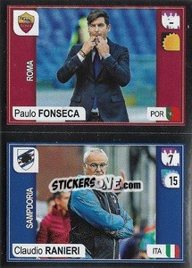 Figurina Fonseca (Roma) / Ranieri (Sampdoria)