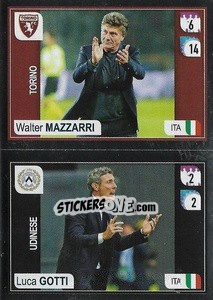 Sticker Mazzarri (Torino) / Gotti (Udinese)