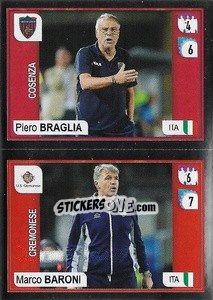 Sticker Braglia (Cosenza) / Baroni (Cremonese) - Calciatori 2019-2020 - Panini