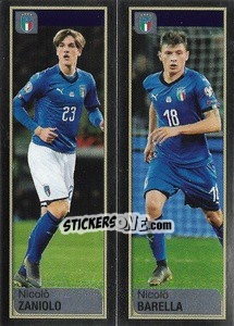 Cromo Nicolò Zaniolo / Nicolò Barella - Calciatori 2019-2020 - Panini