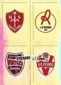 Sticker Scudetto Triestina - L.R. Vicenza - Virtus Verona - Vis Pesaro