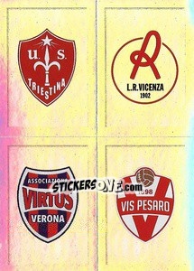 Figurina Scudetto Triestina - L.R. Vicenza - Virtus Verona - Vis Pesaro