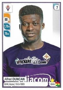 Cromo Alfred Duncan - Calciatori 2019-2020 - Panini