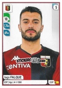 Cromo Iago Falque - Calciatori 2019-2020 - Panini