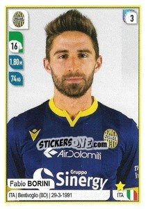 Sticker Fabio Borini - Calciatori 2019-2020 n. M16 - Panini