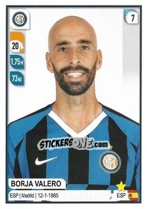 Cromo Borja Valero - Calciatori 2019-2020 - Panini