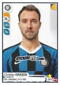 Sticker Christian Eriksen - Calciatori 2019-2020 n. M18 - Panini
