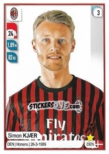 Cromo Simon Kjær - Calciatori 2019-2020 - Panini