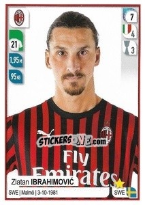 Sticker Zlatan Ibrahimović - Calciatori 2019-2020 n. M28 - Panini