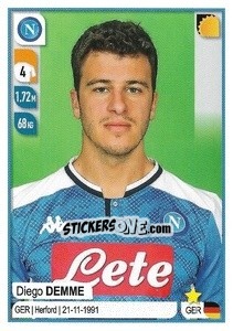 Sticker Diego Demme - Calciatori 2019-2020 n. M29 - Panini