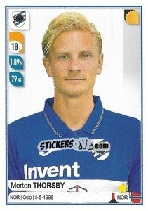 Sticker Morten Thorsby - Calciatori 2019-2020 n. M39 - Panini