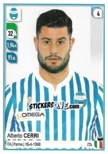 Sticker Alberto Cerri - Calciatori 2019-2020 n. M44 - Panini