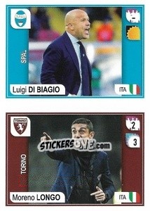 Sticker Luigi di Biagio (Spal) / Moreno Longo (Torino) - Calciatori 2019-2020 n. M48 - Panini