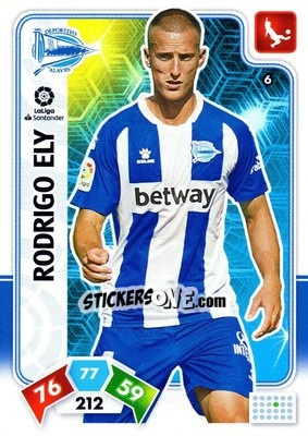 Sticker Rodrigo Ely - Liga Santander 2019-2020. Adrenalyn XL n. 6 - Panini