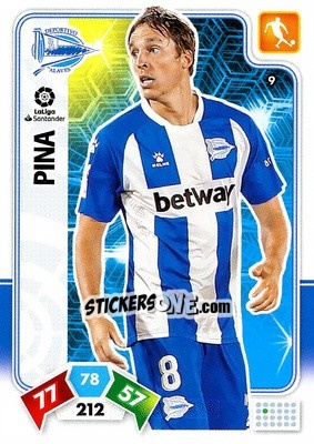 Sticker Pina - Liga Santander 2019-2020. Adrenalyn XL n. 9 - Panini