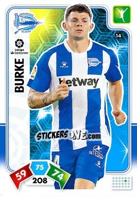 Sticker Burke - Liga Santander 2019-2020. Adrenalyn XL n. 14 - Panini