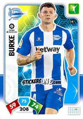 Figurina Burke - Liga Santander 2019-2020. Adrenalyn XL - Panini