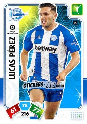 Sticker Lucas Pérez - Liga Santander 2019-2020. Adrenalyn XL n. 15 - Panini