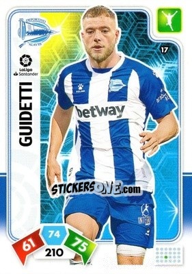 Sticker Guidetti - Liga Santander 2019-2020. Adrenalyn XL n. 17 - Panini