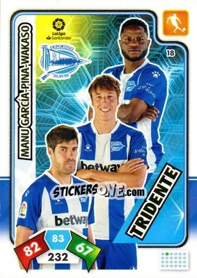 Sticker Manu García / Pina / Wakaso - Liga Santander 2019-2020. Adrenalyn XL n. 18 - Panini