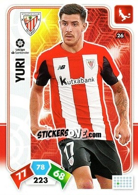 Sticker Yuri - Liga Santander 2019-2020. Adrenalyn XL n. 26 - Panini