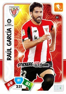 Sticker Raúl García - Liga Santander 2019-2020. Adrenalyn XL n. 31 - Panini