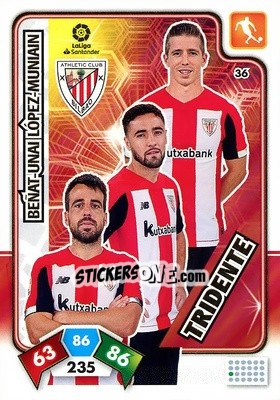 Sticker Beñat / Unai López / Muniain - Liga Santander 2019-2020. Adrenalyn XL n. 36 - Panini