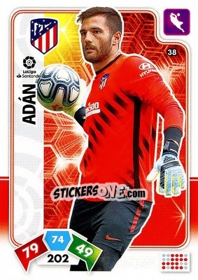 Sticker Adán - Liga Santander 2019-2020. Adrenalyn XL n. 38 - Panini
