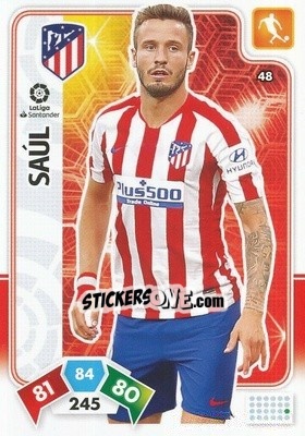 Sticker Saúl - Liga Santander 2019-2020. Adrenalyn XL n. 48 - Panini