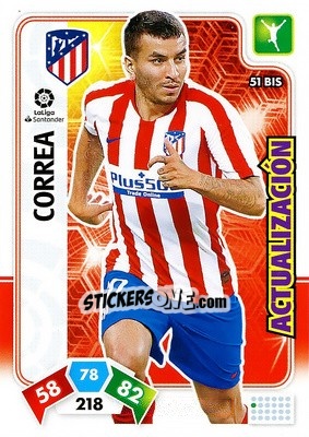 Sticker Ángel Correa - Liga Santander 2019-2020. Adrenalyn XL n. 51bis - Panini