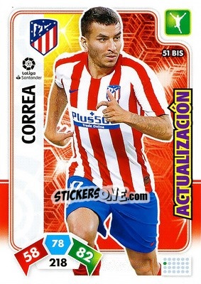 Cromo Ángel Correa - Liga Santander 2019-2020. Adrenalyn XL - Panini