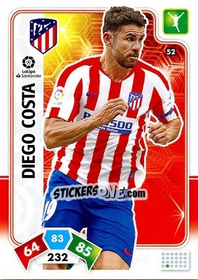 Sticker Diego Costa - Liga Santander 2019-2020. Adrenalyn XL n. 52 - Panini