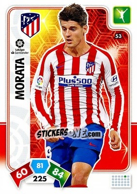 Sticker Morata - Liga Santander 2019-2020. Adrenalyn XL n. 53 - Panini