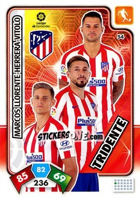 Sticker Marcos Llorente / Herrera / Vitolo - Liga Santander 2019-2020. Adrenalyn XL n. 54 - Panini