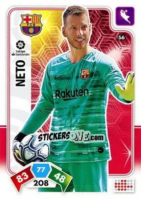 Sticker Neto - Liga Santander 2019-2020. Adrenalyn XL n. 56 - Panini