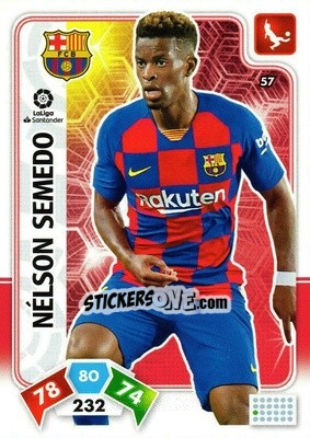 Sticker Nelson Semedo - Liga Santander 2019-2020. Adrenalyn XL n. 57 - Panini