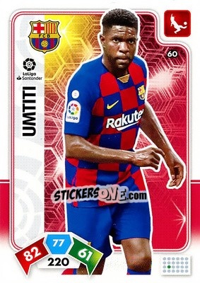 Sticker Umtiti - Liga Santander 2019-2020. Adrenalyn XL n. 60 - Panini