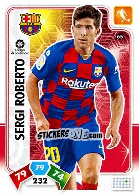 Sticker Sergi Roberto - Liga Santander 2019-2020. Adrenalyn XL n. 65 - Panini