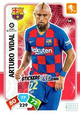 Sticker Arturo Vidal - Liga Santander 2019-2020. Adrenalyn XL n. 66 - Panini