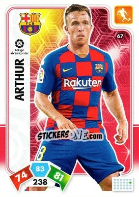 Sticker Arthur - Liga Santander 2019-2020. Adrenalyn XL n. 67 - Panini