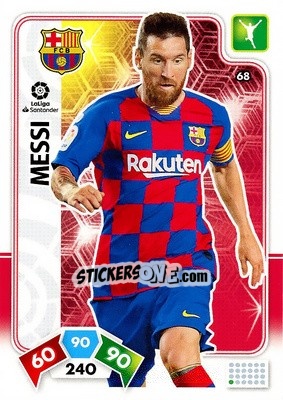 Sticker Messi - Liga Santander 2019-2020. Adrenalyn XL n. 68 - Panini