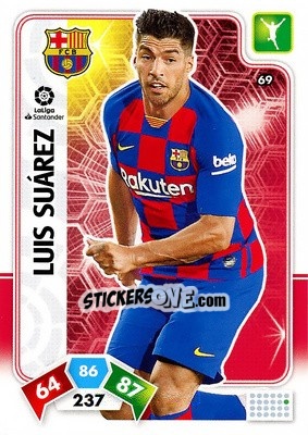 Sticker Luis Suárez - Liga Santander 2019-2020. Adrenalyn XL n. 69 - Panini