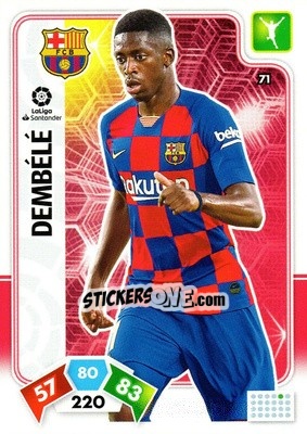 Sticker Dembélé - Liga Santander 2019-2020. Adrenalyn XL n. 71 - Panini