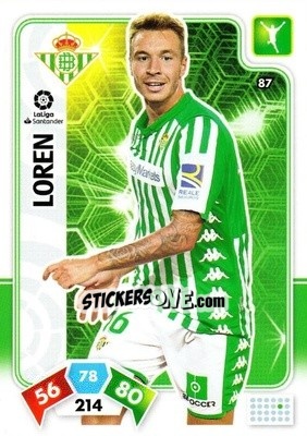 Sticker Loren - Liga Santander 2019-2020. Adrenalyn XL n. 87 - Panini