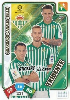 Sticker Guardado / Canales / Tello - Liga Santander 2019-2020. Adrenalyn XL n. 90 - Panini